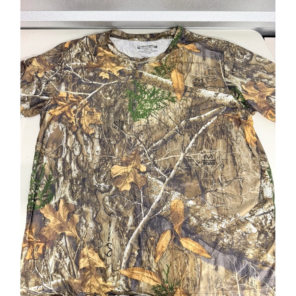 Realtree by Staghorn Creek Camo Short Sleeve Hunting Shirt Men's 2XL Edge